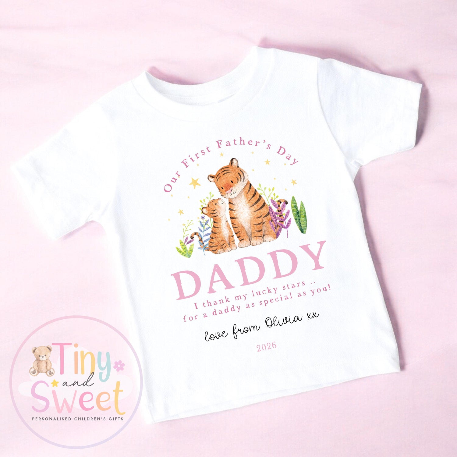 Fathers Day T Shirt, Sleepsuit, 1st Fathers Day As My Daddy, New Dad Gift, Tiger Fathers Day, 1st Fathers Day Babygrow, Babygrow Bodysuit
