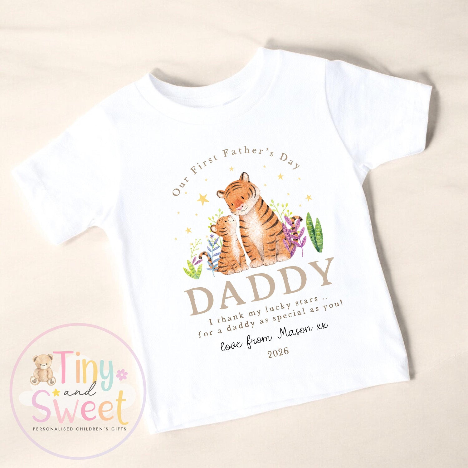 Fathers Day T Shirt, Sleepsuit 1st Fathers Day As My Daddy, New Dad Gift, Tiger Fathers Day, 1st Fathers Day Babygrow, Babygrow Bodysuit