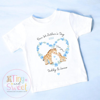 Fathers Day Sleepsuit, Giraffe 1st Fathers Day As My Daddy, New Dad Gift, Fathers Day, 1st Fathers Day Babygrow, Sleepsuit Babygrow Bodysuit