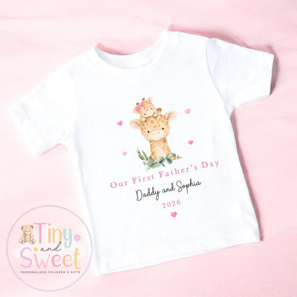 Fathers Day Sleepsuit, Giraffe 1st Fathers Day As My Daddy, New Dad Gift, Fathers Day, 1st Fathers Day Babygrow, Sleepsuit Babygrow Bodysuit