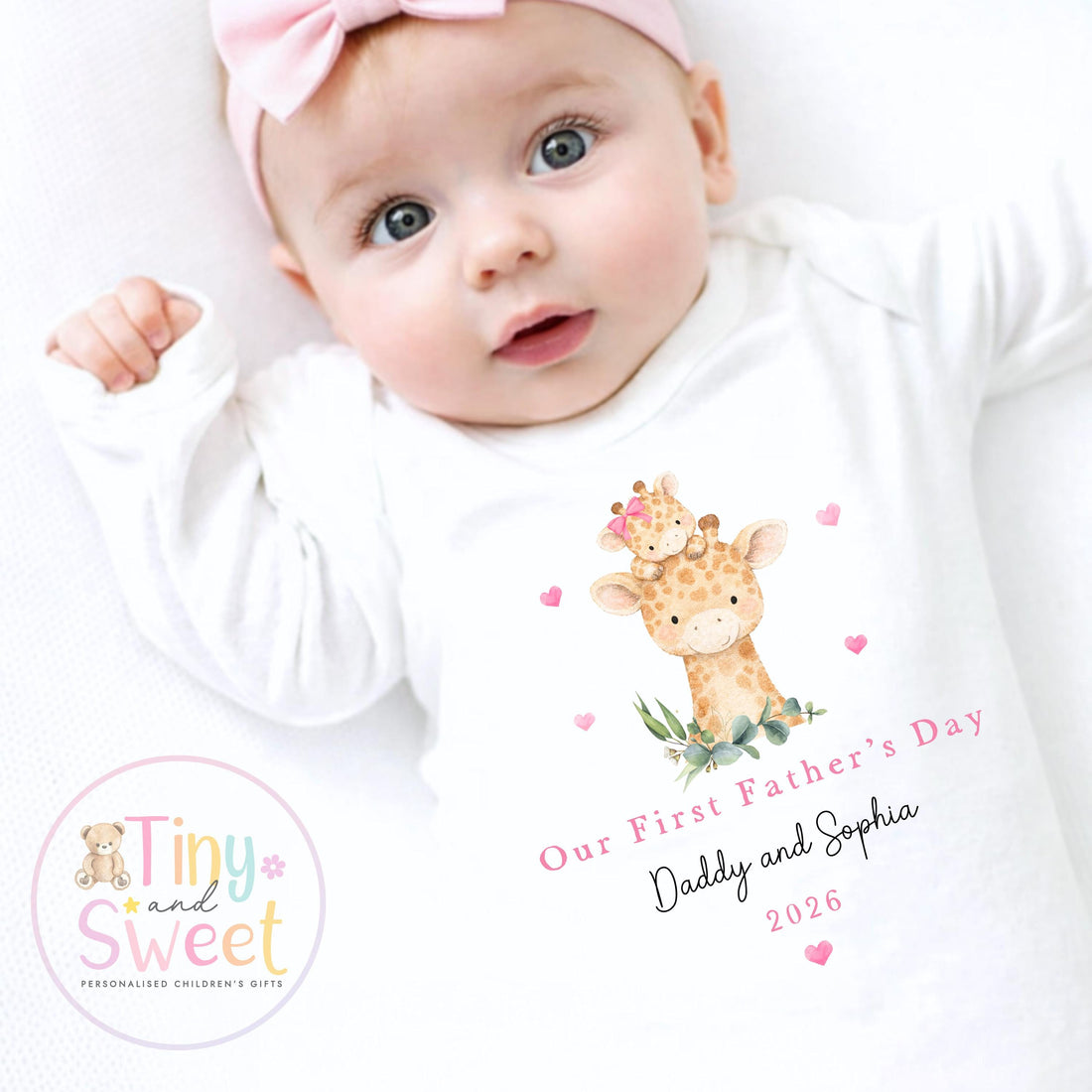 Fathers Day T Shirt, Giraffe 1st Fathers Day As My Daddy, New Dad Gift, Fathers Day, 1st Fathers Day Babygrow, Sleepsuit Babygrow Bodysuit