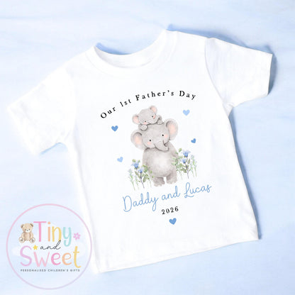 Fathers Day Sleepsuit, Elephant 1st Fathers Day As My Daddy, New Dad Gift, Fathers Day, 1st Fathers Day Babygrow, Sleepsuit Babygrow