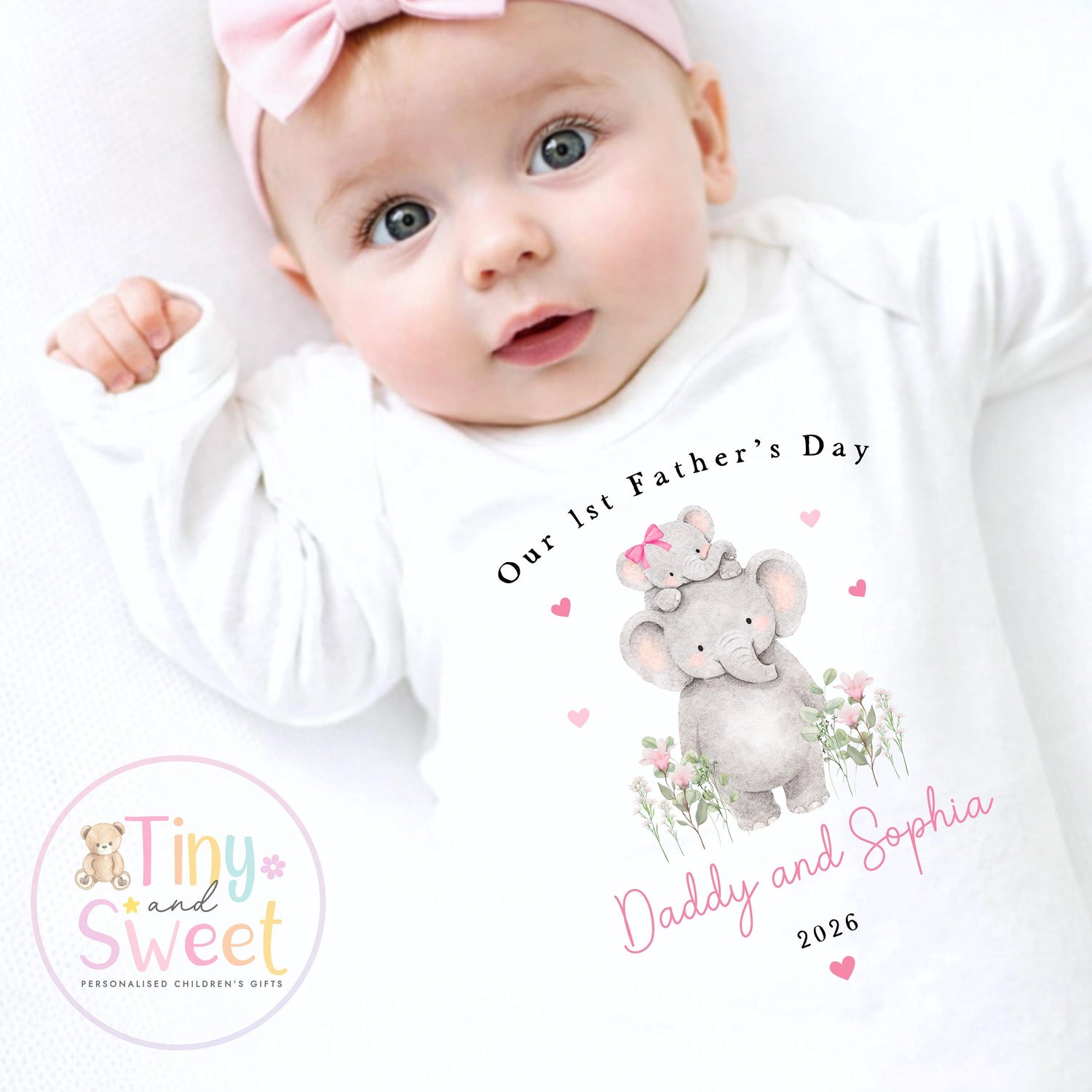 Fathers Day T Shirt, Elephant 1st Fathers Day As My Daddy, New Dad Gift, Fathers Day, 1st Fathers Day Babygrow, Sleepsuit Babygrow