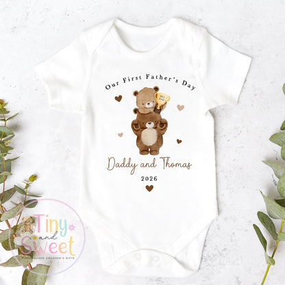 Fathers Day T Shirt, Fathers Day Sleepsuit, New Dad Gift, Fathers Day Babygrow, 1st Fathers Day, Fathers Day Surprise, Fathers day Toddler