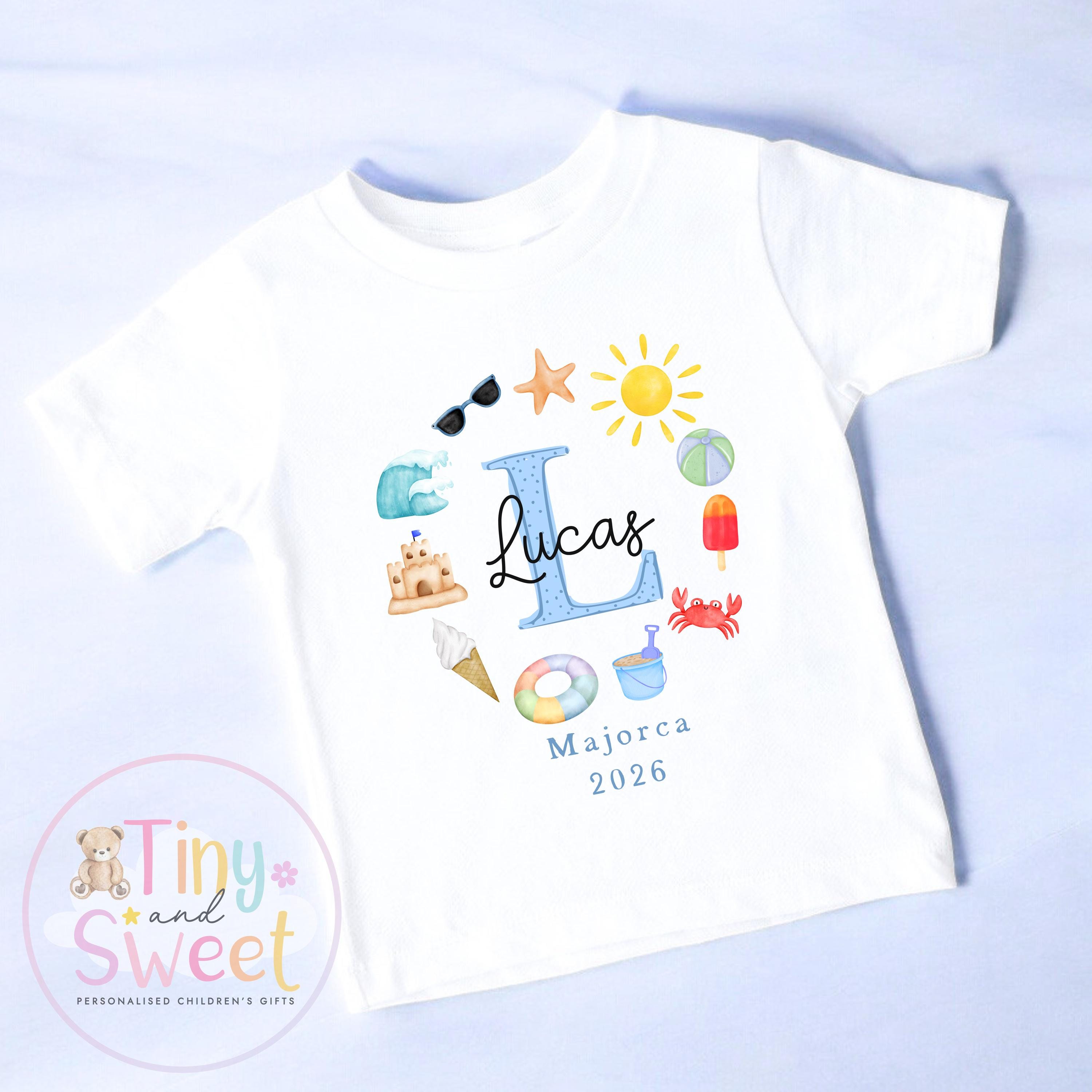 Personalised Holiday T Shirts For Toddler, Kids Holiday Top, Boys holiday Outfit, Girls Airport Outfit, 1st Holiday, 1st Time Flyer, Abroad