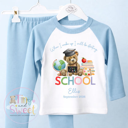 Starting School Personalised Pyjamas, When I Wake Up i&
