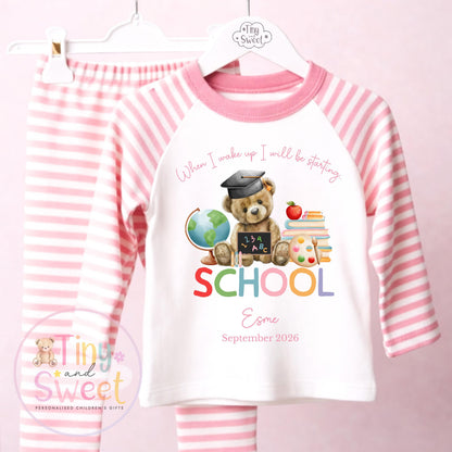Starting School Personalised Pyjamas, When I Wake Up i&