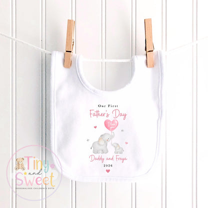 Fathers Day Elephants Personalised Sleepsuit