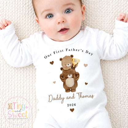 Fathers Day Sleepsuit, Fathers Day T Shirt, New Dad Gift, Fathers Day Babygrow, 1st Fathers Day, Fathers Day Surprise, Fathers day Toddler