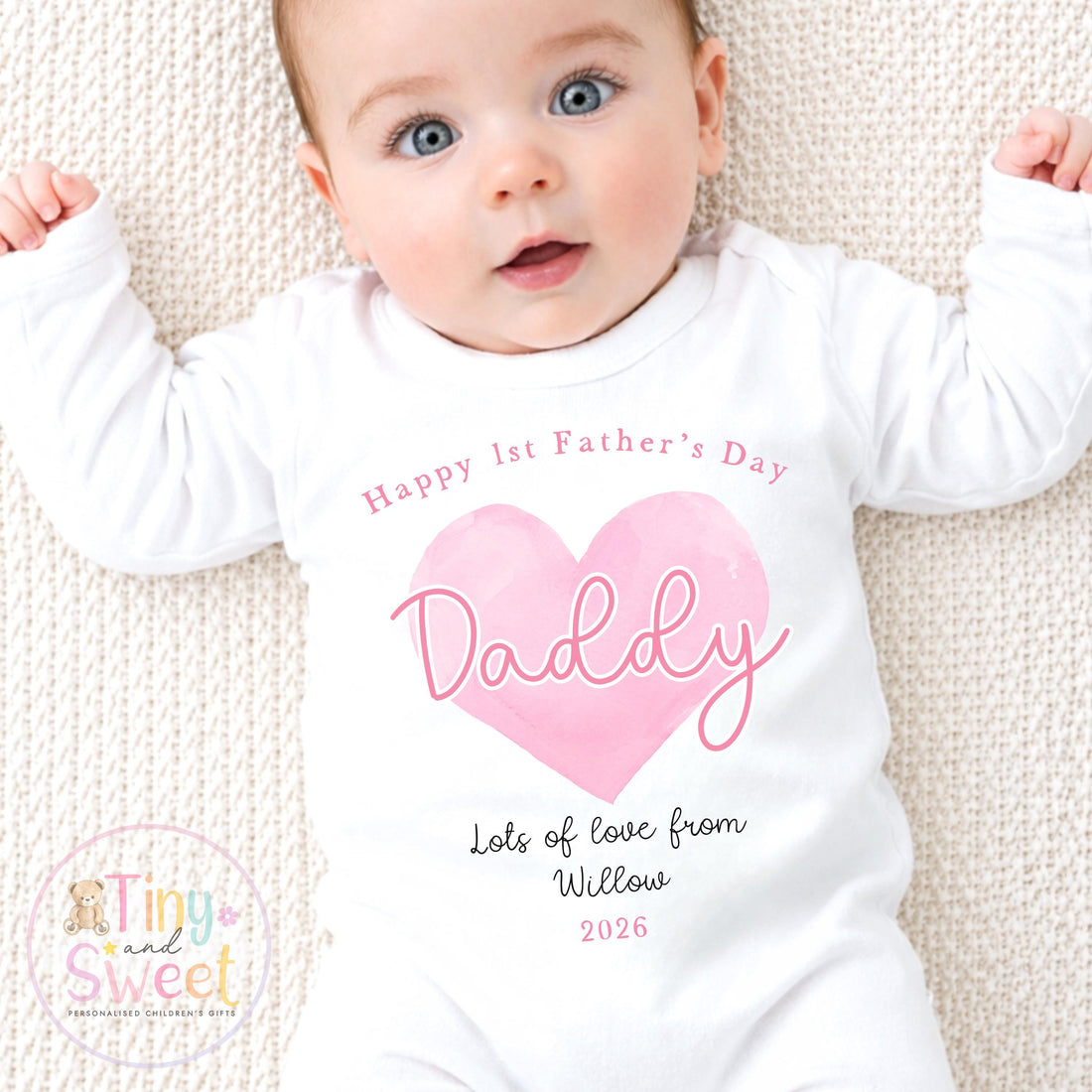 First Father’s Day Baby Sleepsuit, 1st Father’s Day as My Daddy Babygrow, New Dad Gift, Father’s Day Bodysuit, Baby Outfit