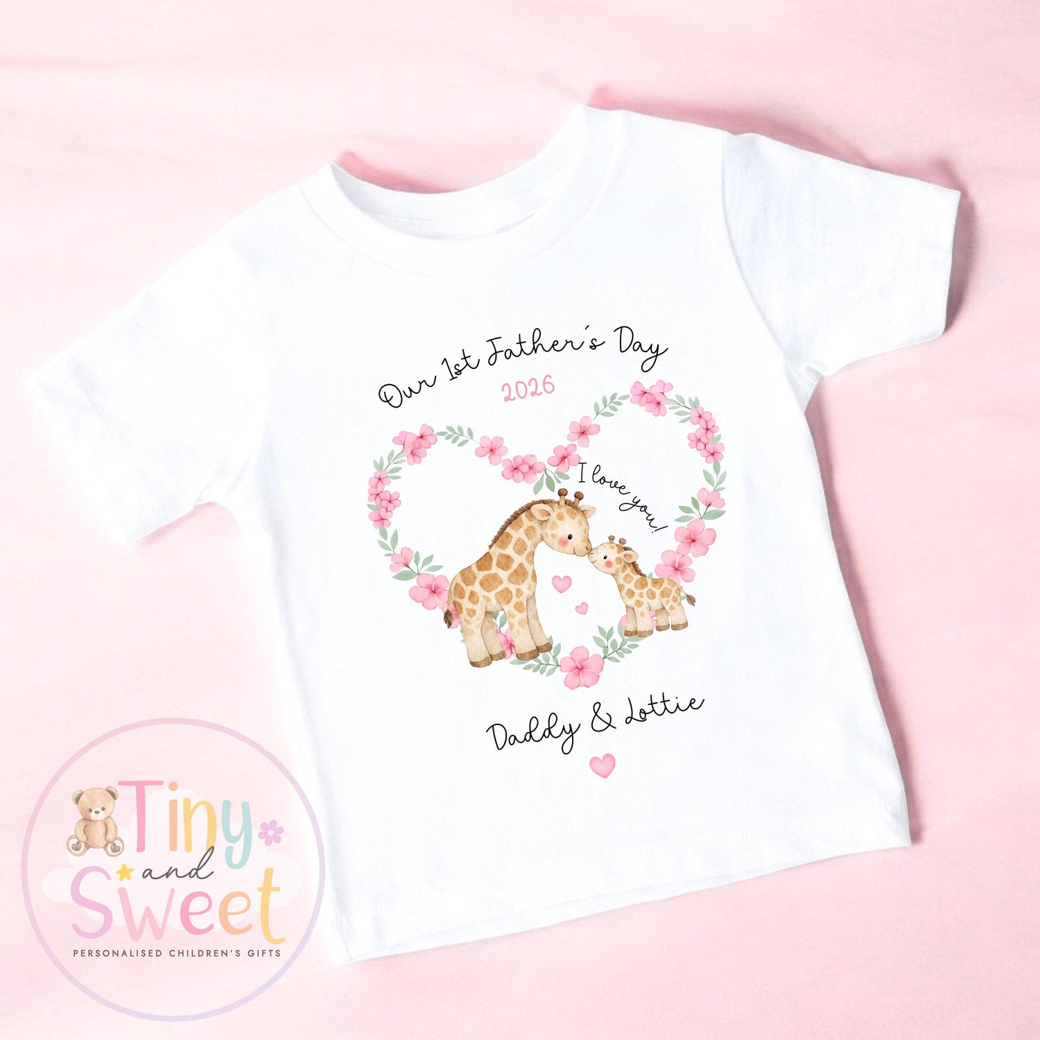 Fathers Day Sleepsuit, Giraffe 1st Fathers Day As My Daddy, New Dad Gift, Fathers Day, 1st Fathers Day Babygrow, Sleepsuit Babygrow Bodysuit