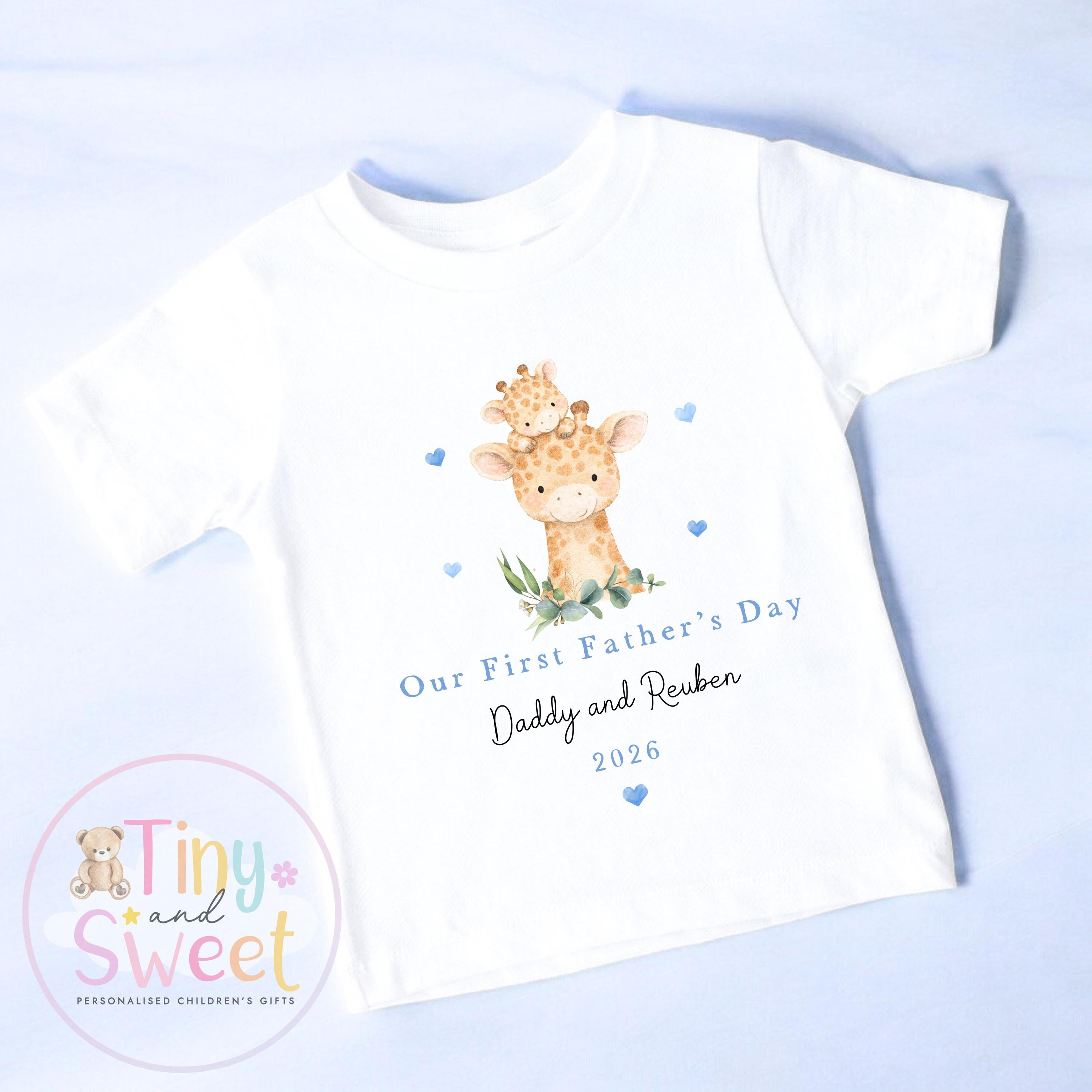 Fathers Day Sleepsuit, Giraffe 1st Fathers Day As My Daddy, New Dad Gift, Fathers Day, 1st Fathers Day Babygrow, Sleepsuit Babygrow Bodysuit