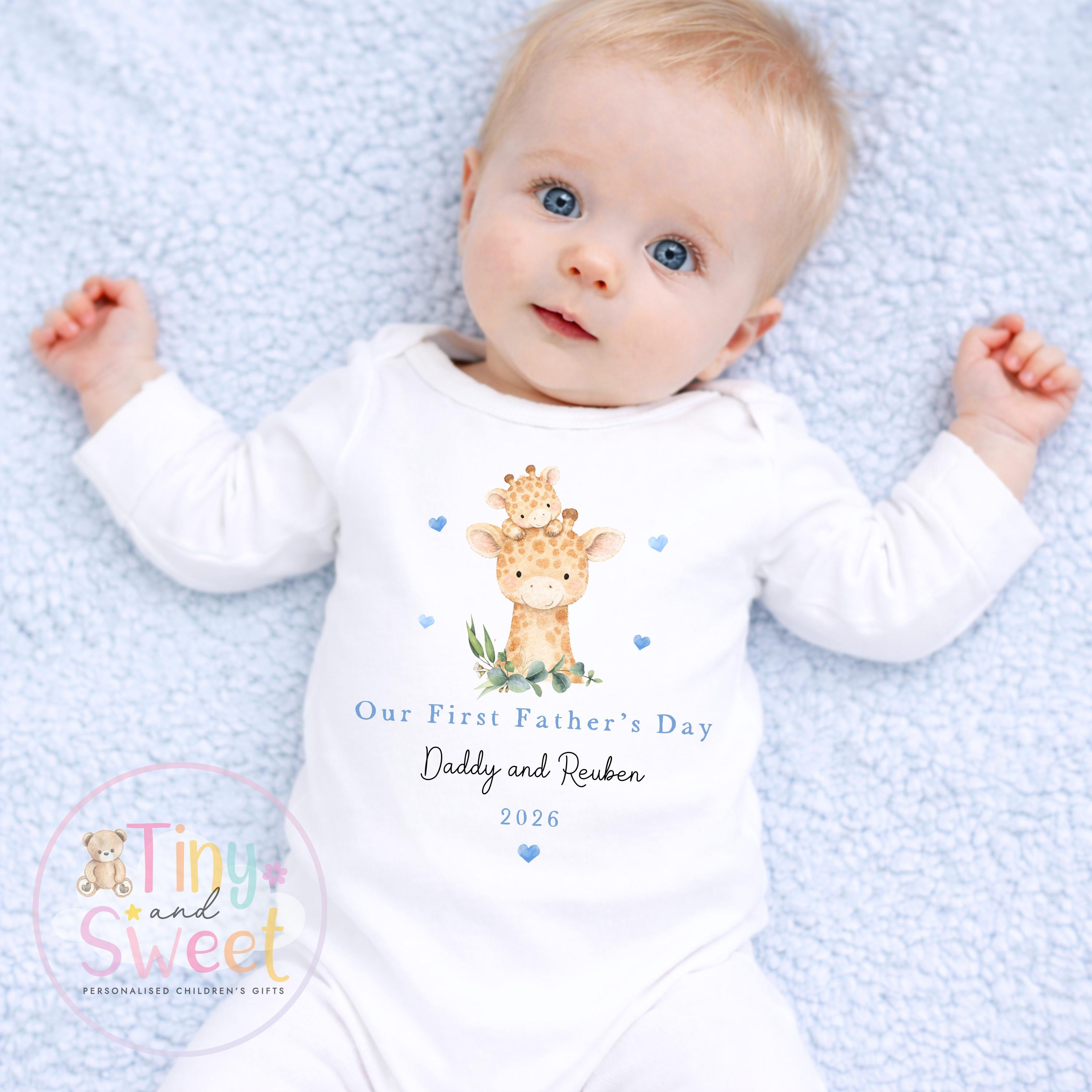 Fathers Day T Shirt, Giraffe 1st Fathers Day As My Daddy, New Dad Gift, Fathers Day, 1st Fathers Day Babygrow, Sleepsuit Babygrow Bodysuit