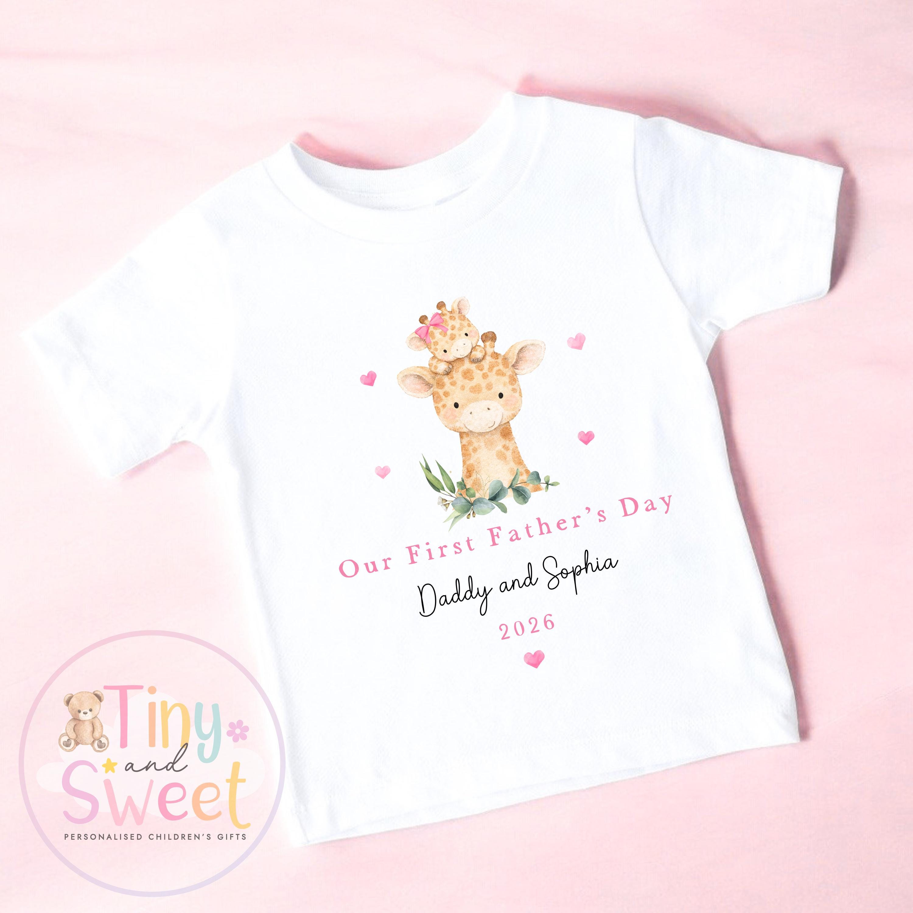 Fathers Day T Shirt, Giraffe 1st Fathers Day As My Daddy, New Dad Gift, Fathers Day, 1st Fathers Day Babygrow, Sleepsuit Babygrow Bodysuit