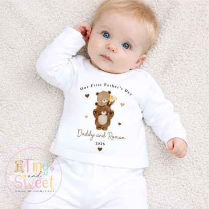 Fathers Day Sleepsuit, Fathers Day T Shirt, New Dad Gift, Fathers Day Babygrow, 1st Fathers Day, Fathers Day Surprise, Fathers day Toddler