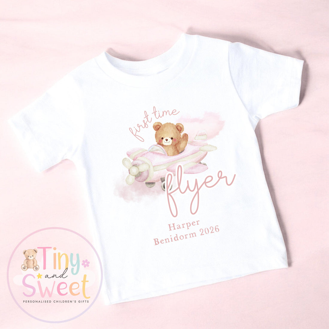 Personalised My First Flight T Shirt, First Time Flyer Sleepsuit, 1st Holiday Babygrow, Babies First Holiday, First Time Flyer