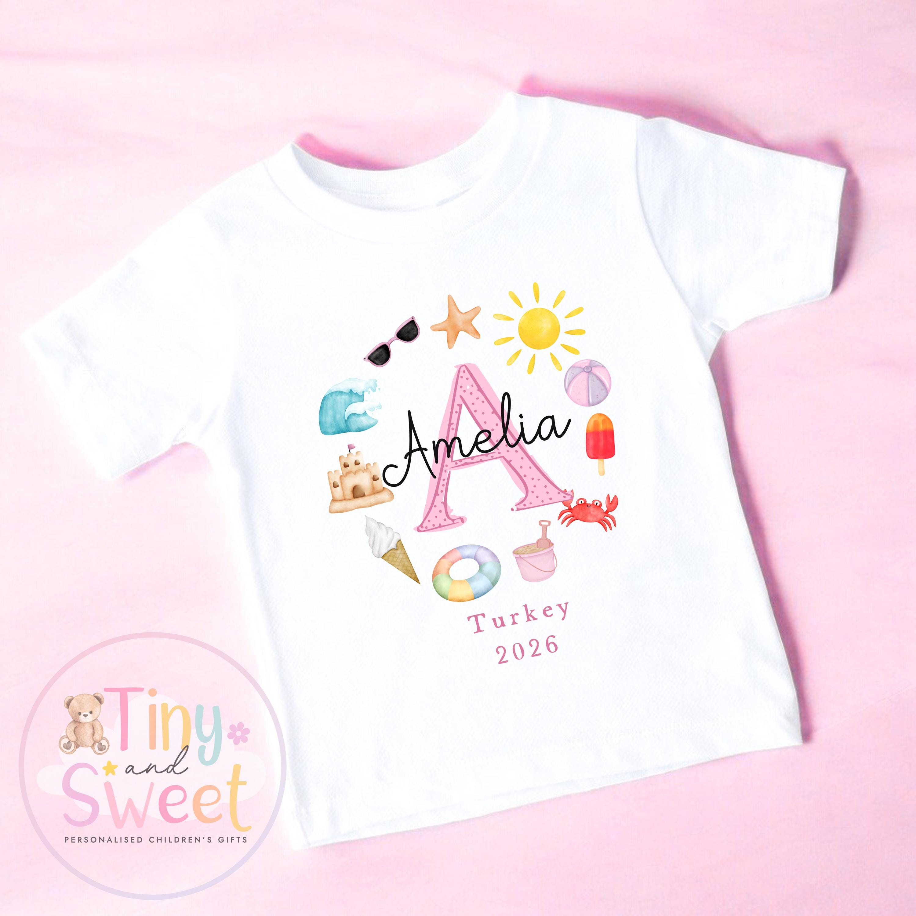 Personalised Holiday T Shirts For Toddler, Kids Holiday Top, Boys holiday Outfit, Girls Airport Outfit, 1st Holiday, 1st Time Flyer, Abroad