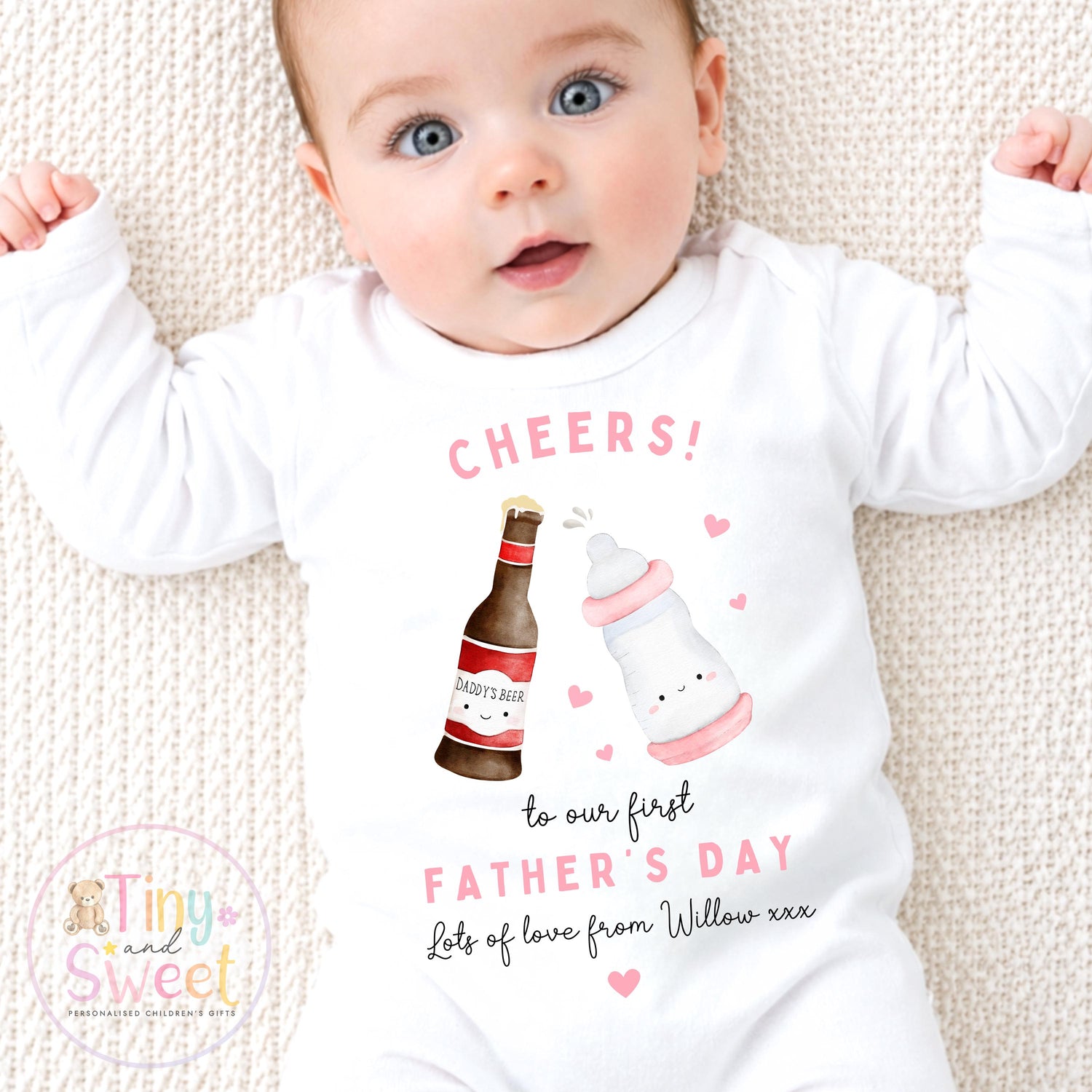 First Father’s Day Baby Sleepsuit, 1st Father’s Day as My Daddy Babygrow, New Dad Gift, Father’s Day Bodysuit, Baby Outfit