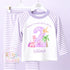 Purple Girly Dinosaur Personalised Birthday Pyjamas, When I Wake up i will be .. - 100% Cotton