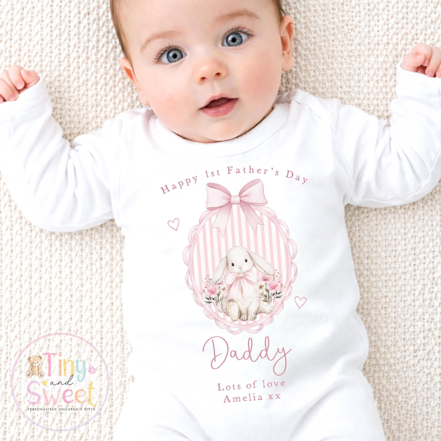 Fathers Day I Love You Berry Much Personalised Sleepsuit
