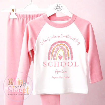 Starting School Personalised Pyjamas, When I Wake Up i&