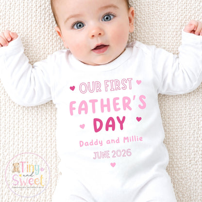 First Father’s Day Baby T Shirt, 1st Father’s Day as My Daddy Babygrow, New Dad Gift, Father’s Day Bodysuit, Baby Outfit