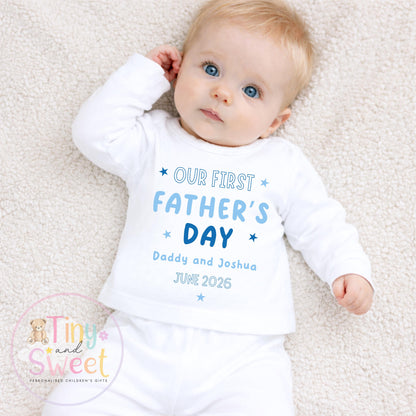 First Father’s Day Baby Sleepsuit, 1st Father’s Day as My Daddy Babygrow, New Dad Gift, Father’s Day Bodysuit, Baby Outfit