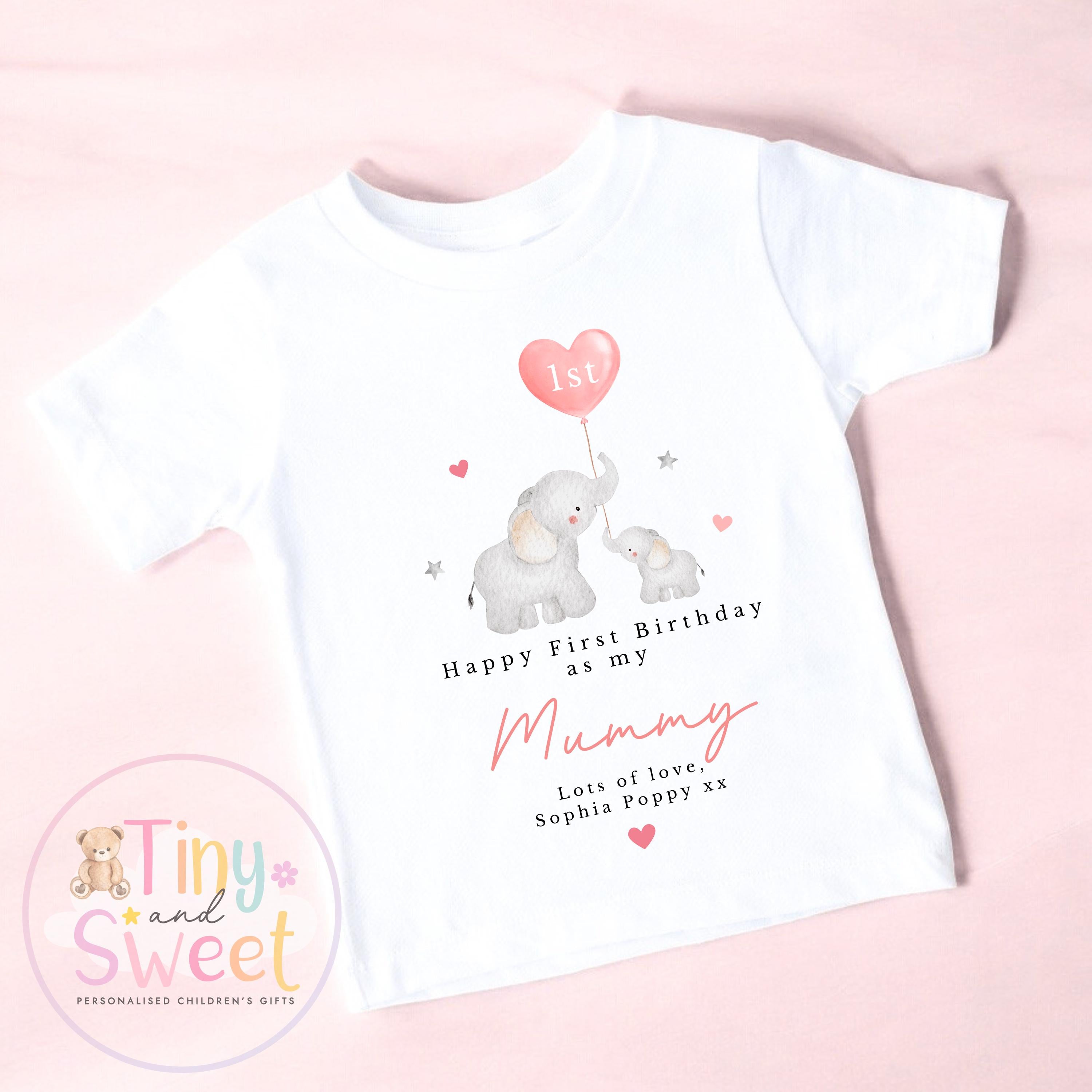 First Birthday as My Mummy Baby Outfit – Personalised Sleepsuit Gift from Baby