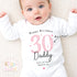 Personalised Daddy 30th Birthday Babygrow, T Shirt Baby Outfit Gift from Baby, New Dad Present