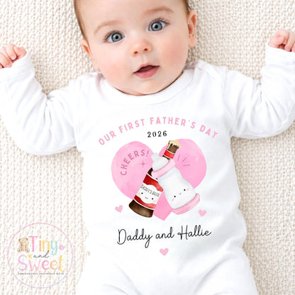 First Father’s Day Baby T Shirt, 1st Father’s Day as My Daddy Babygrow, New Dad Gift, Father’s Day Bodysuit, Baby Outfit