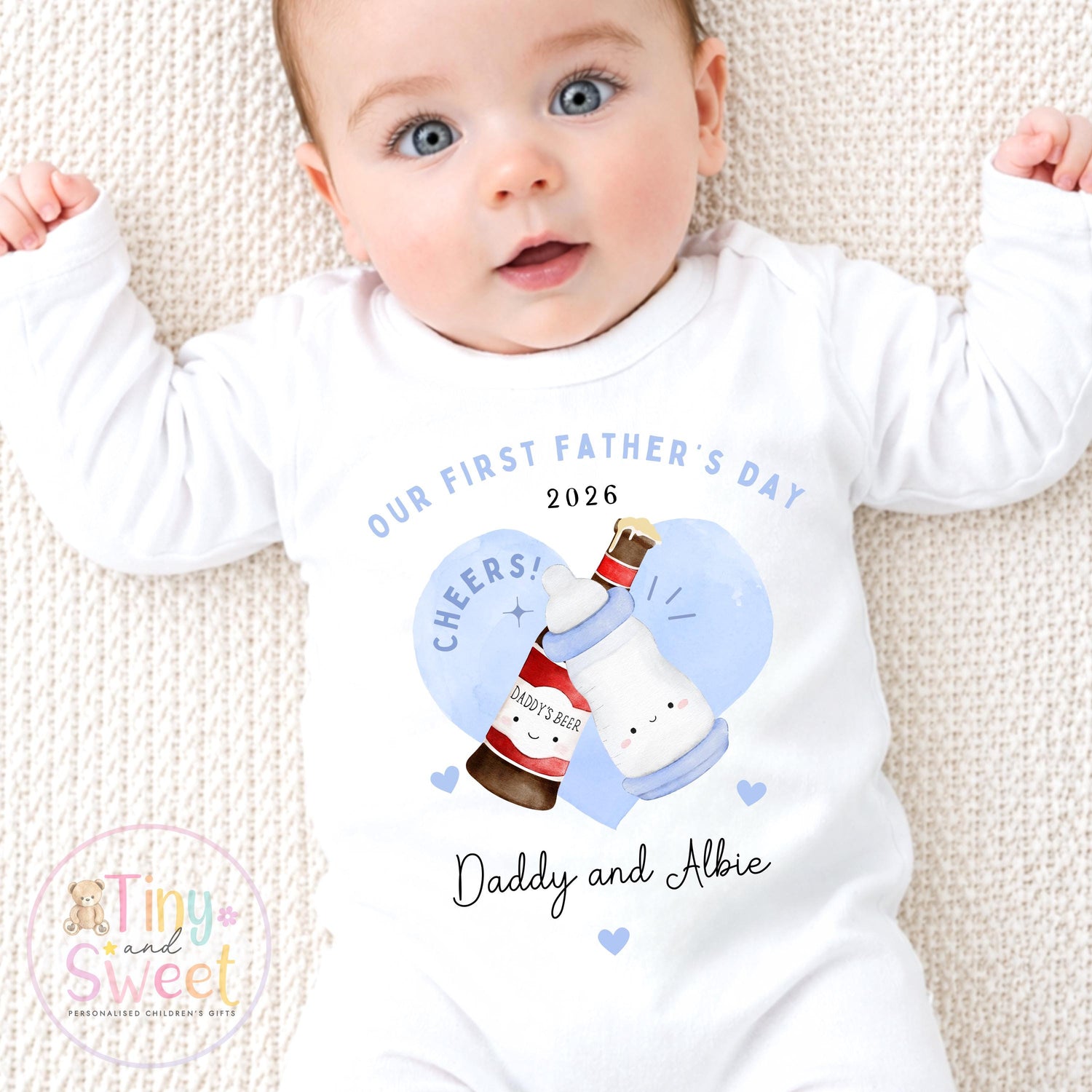 First Father’s Day Baby Sleepsuit, 1st Father’s Day as My Daddy Babygrow, New Dad Gift, Father’s Day Bodysuit, Baby Outfit