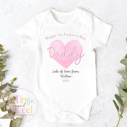 First Father’s Day Baby Sleepsuit, 1st Father’s Day as My Daddy Babygrow, New Dad Gift, Father’s Day Bodysuit, Baby Outfit