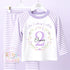 Personalised Purple Wildflower Birthday Pyjamas, Any Age, When I Wake Up Birthday Pjs, Girls Birthday Eve Outfit, 1st 2nd 3rd 4th