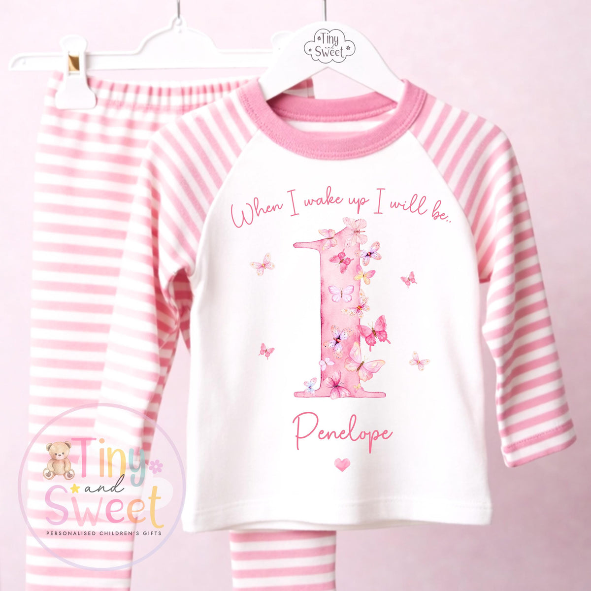 Pink Butterfly Pyjamas Personalised Pink Butterfly Birthday Pyjamas – Tiny And Sweet