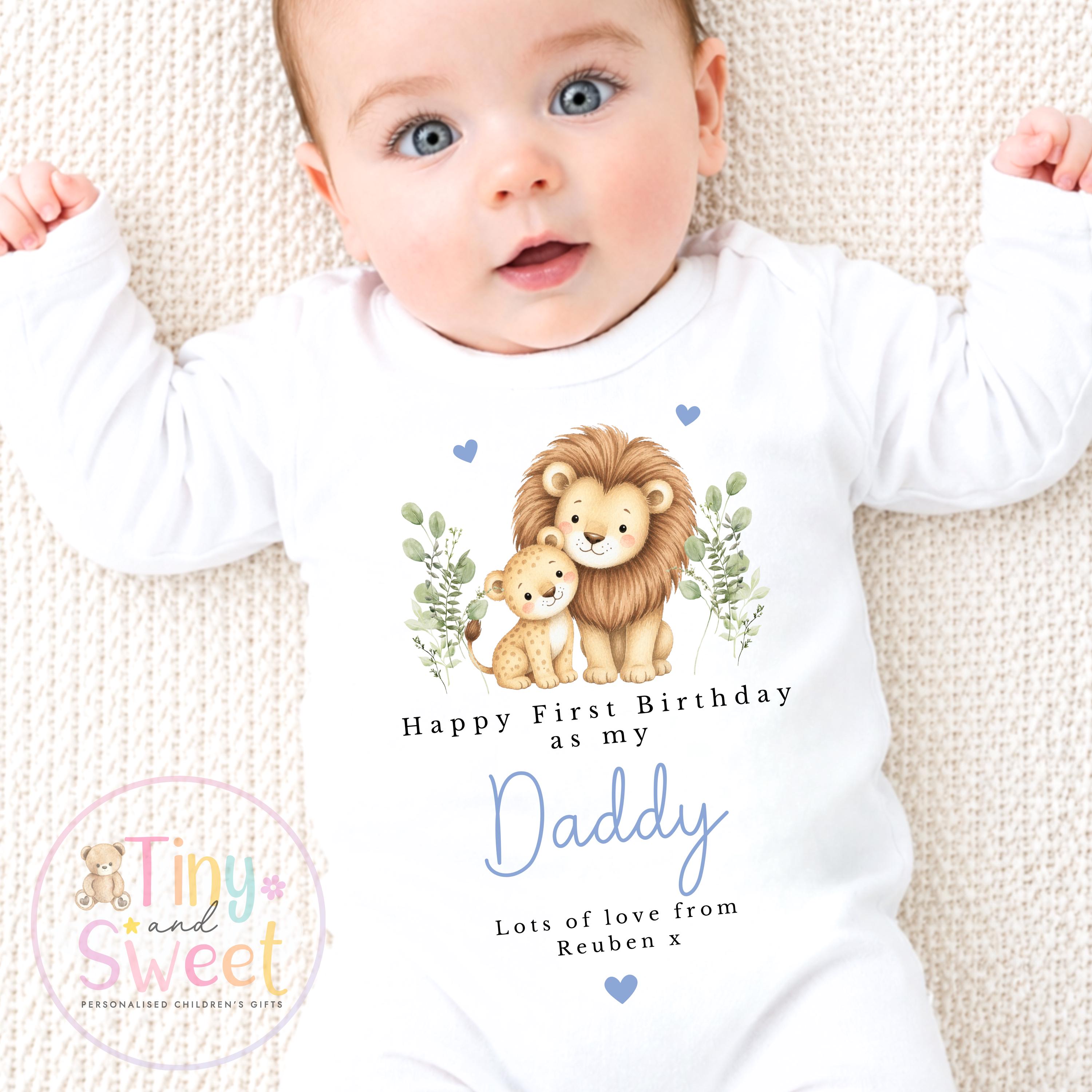 Happy Birthday Daddy, 1st Birthday as My Daddy, New Dad Gift, Dad Birthday, Daddy Birthday, Sleepsuit Babygrow Bodysuit Dad Birthday