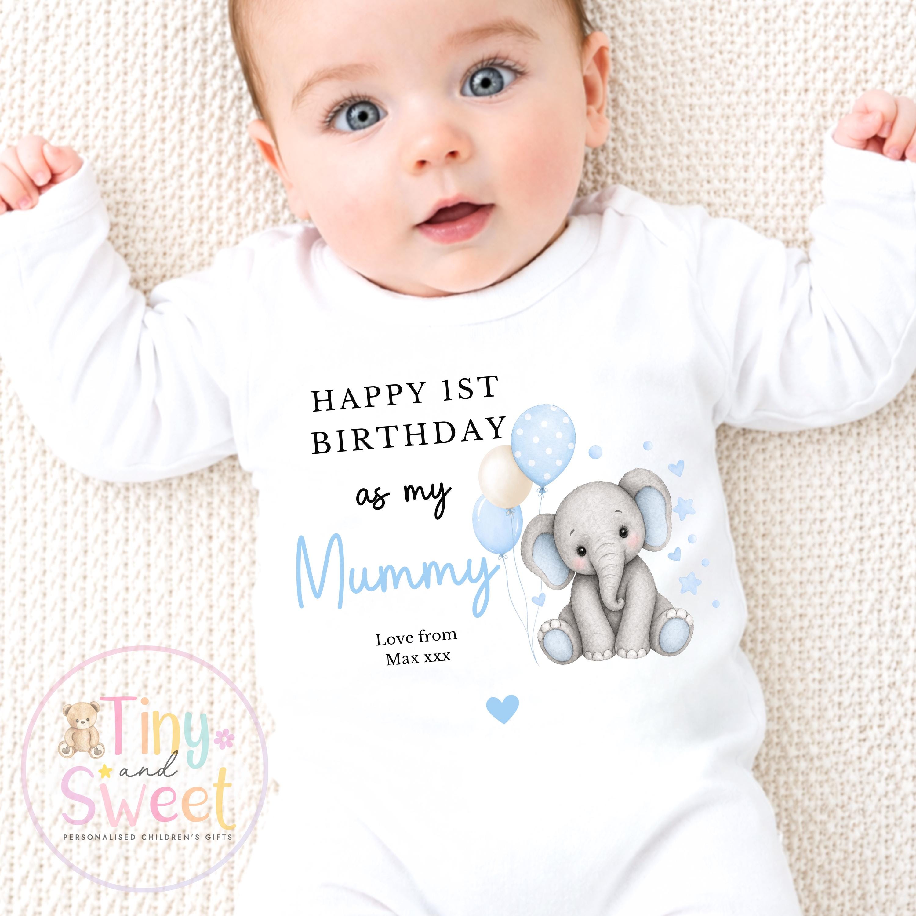 Happy Birthday Mummy, 1st Birthday as My Mummy, New Mum Gift, Mum Birthday, Mummy Birthday, Sleepsuit Babygrow T Shirt Mum Birthday