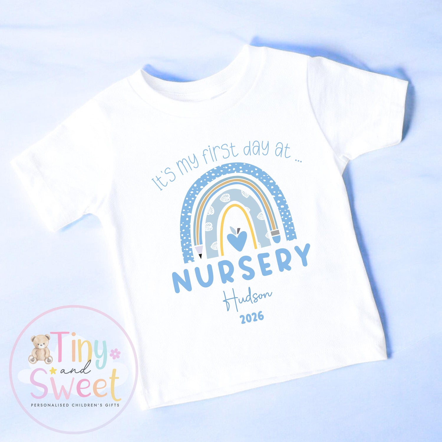 Personalised First Day at Nursery T-Shirt – Custom Toddler Preschool Top, Personalised First Day of Preschool T-Shirt, First Day T-Shirt