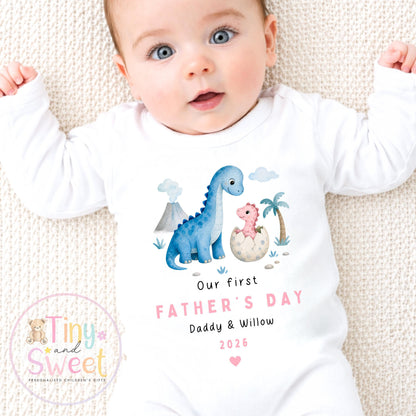 Fathers Day Sleepsuit, 1st Fathers Day as My Daddy, New Dad Gift, Fathers Day, Dad, Sleepsuit Babygrow Bodysuit Dada Babybgrow