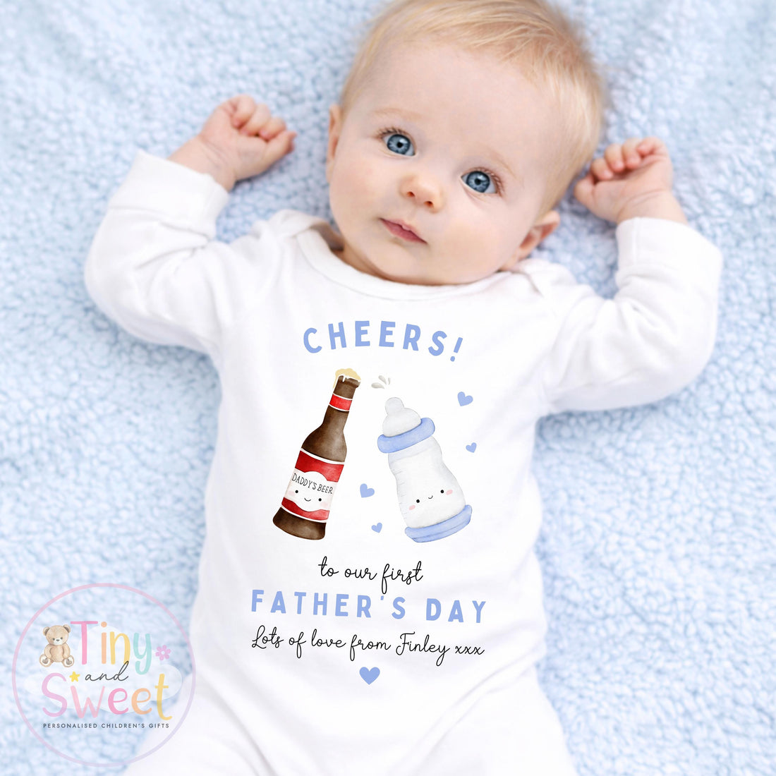 First Father’s Day Baby Sleepsuit, 1st Father’s Day as My Daddy Babygrow, New Dad Gift, Father’s Day Bodysuit, Baby Outfit