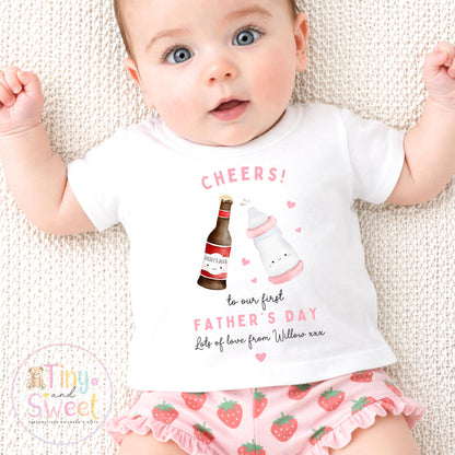 First Father’s Day Baby T Shirt, 1st Father’s Day as My Daddy Babygrow, New Dad Gift, Father’s Day Bodysuit, Baby Outfit