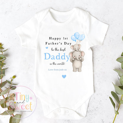 Fathers Day Sleepsuit, 1st Fathers Day as My Daddy, New Dad Gift, Fathers Day, Dad, Sleepsuit Babygrow Bodysuit Dada Babybgrow