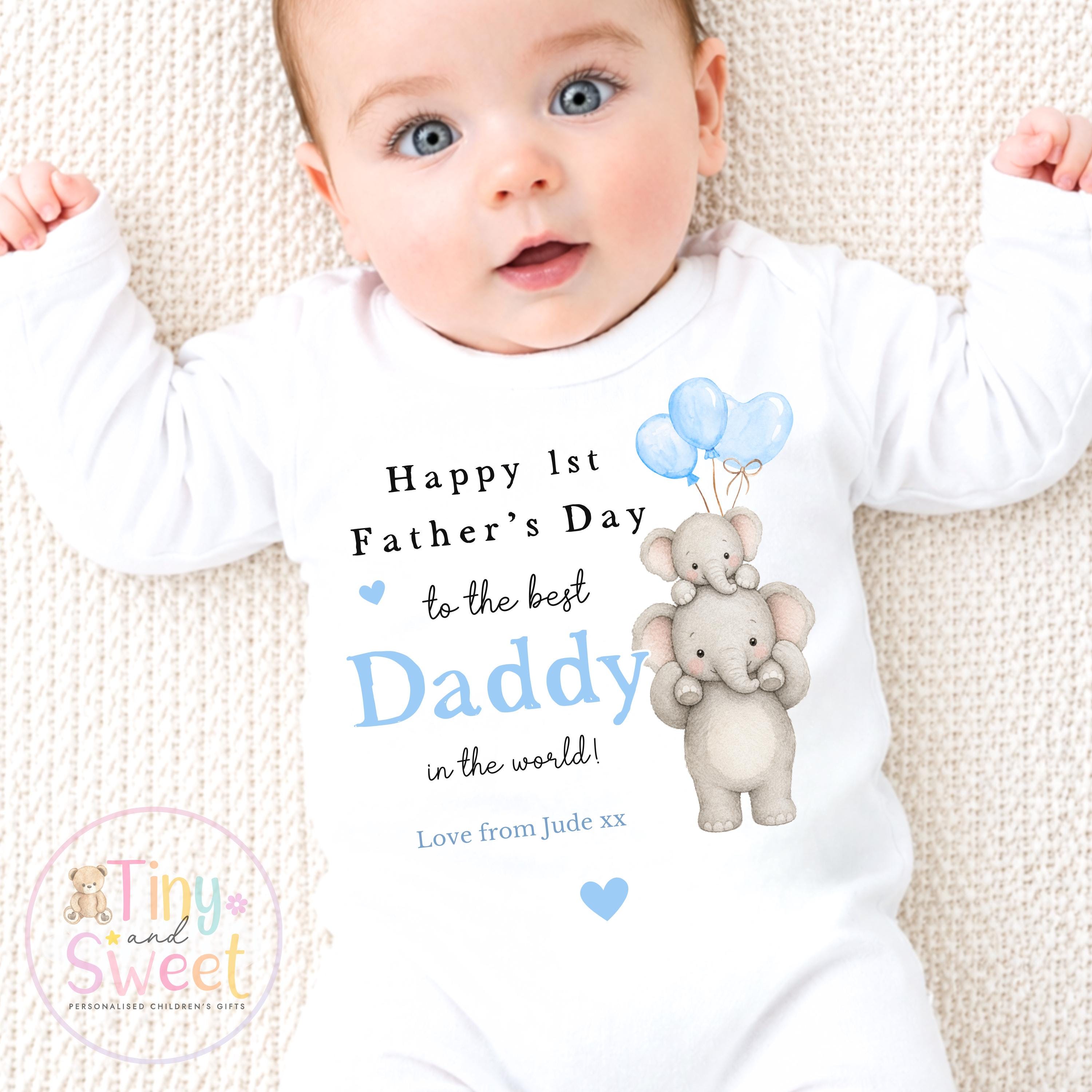 Fathers Day Sleepsuit, 1st Fathers Day as My Daddy, New Dad Gift, Fathers Day, Dad, Sleepsuit Babygrow Bodysuit Dada Babybgrow