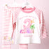 Pink Girly Dinosaur Personalised Birthday Pyjamas, When I Wake up i will be .. - 100% Cotton