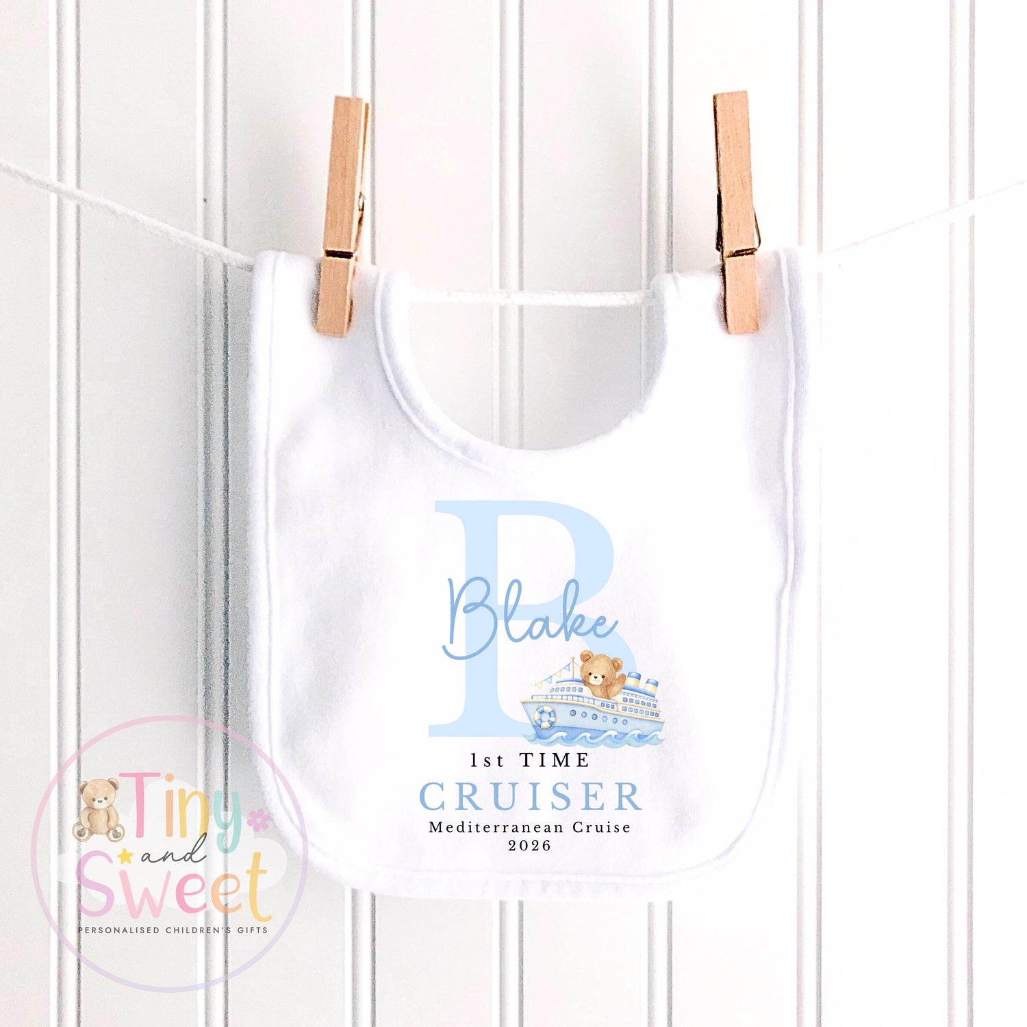 Personalised First Cruise T Shirt, First Time Cruiser Bodysuit, Baby’s First Holiday Outfit, Custom Babygrow Gift