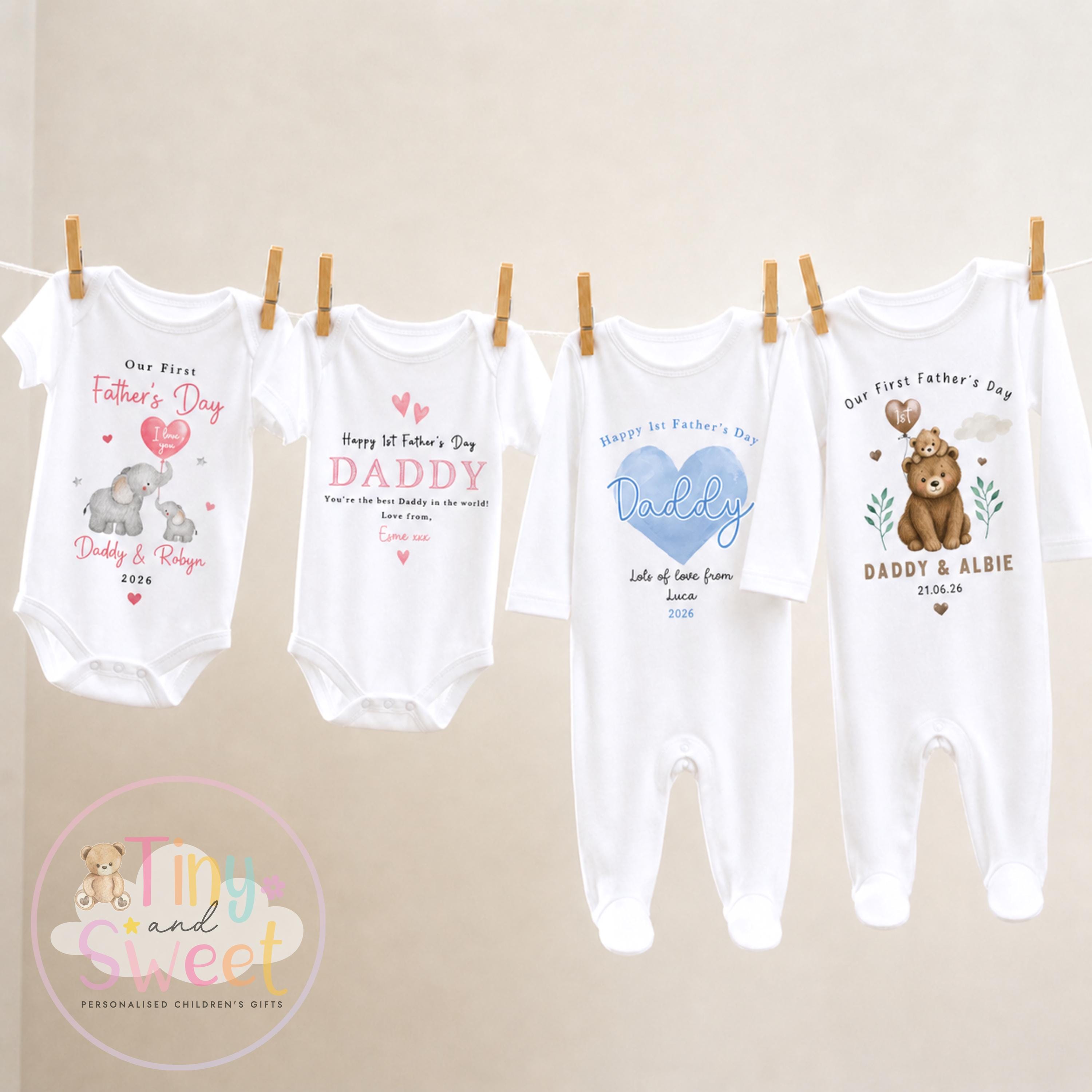 First Father’s Day Baby Sleepsuit, 1st Father’s Day as My Daddy Babygrow, New Dad Gift, Father’s Day Bodysuit, Baby Outfit