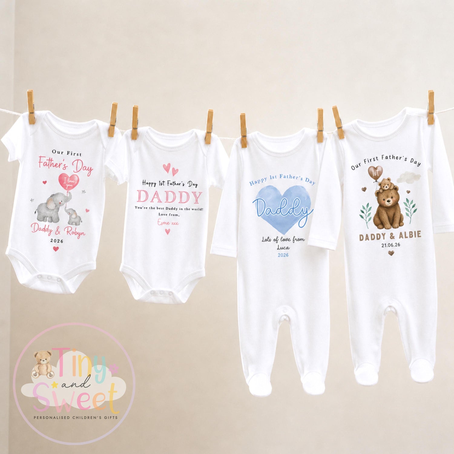 Fathers Day Sleepsuit, 1st Fathers Day as My Daddy, New Dad Gift, Fathers Day, Dad, Sleepsuit Babygrow Bodysuit Dada Babybgrow