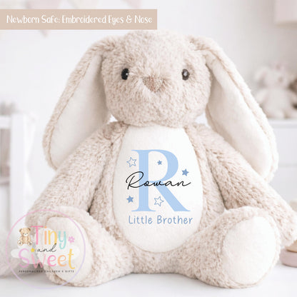 Personalised Little Brother or Sister Gift, Big Brother Announcement, New Baby Soft Toy, New baby gift, Newborn, Keepsake, Baby shower