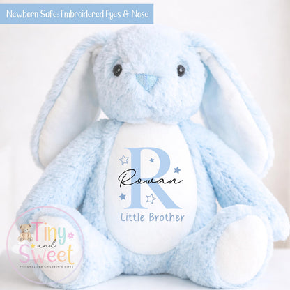 Personalised Little Brother or Sister Gift, Big Brother Announcement, New Baby Soft Toy, New baby gift, Newborn, Keepsake, Baby shower