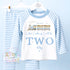 Personalised Blue Train Birthday Pyjamas, Any Age, When I Wake Up Birthday Pjs, Boys Birthday Eve Outfit, 1st 2nd 3rd