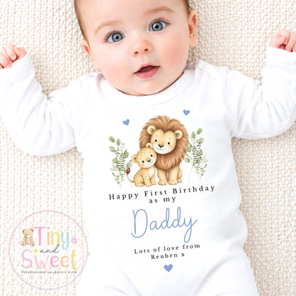Happy Birthday Daddy, 1st Birthday as My Daddy, New Dad Gift, Dad Birthday, Daddy Birthday, Sleepsuit Babygrow Bodysuit Dad Birthday